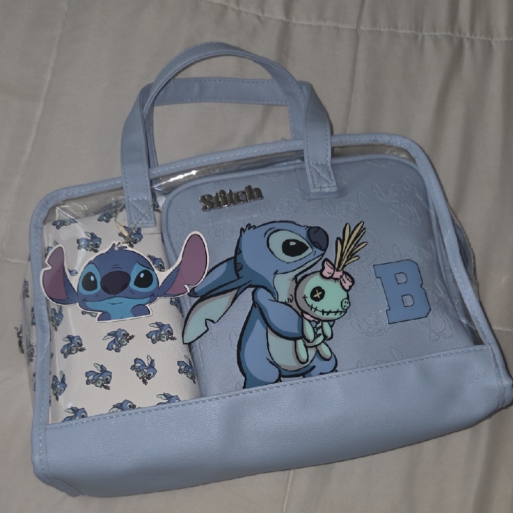 Stitch Kids Accessory Bag - Light Blue